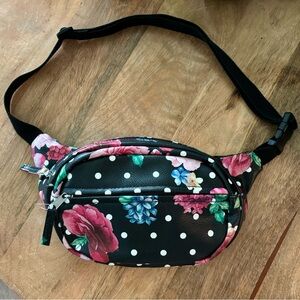 Polka dot and floral belt bag
